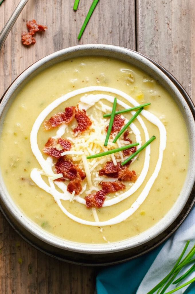Potato Leek Soup with Bacon