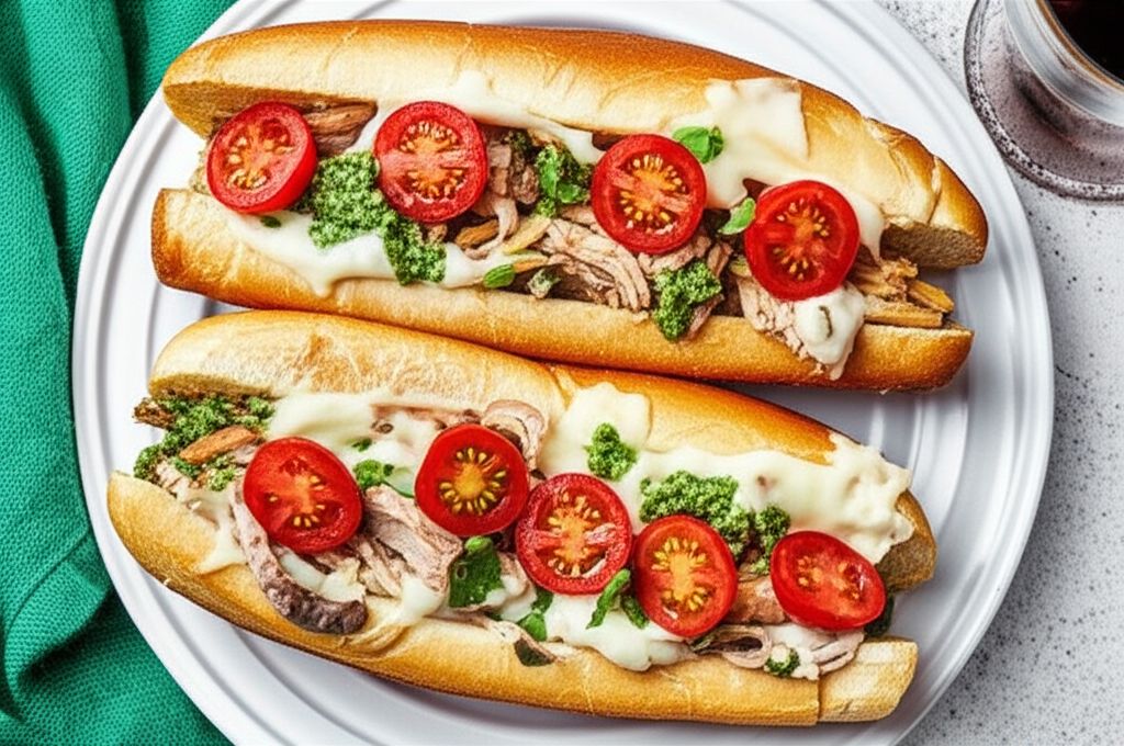 Pulled Pork Pesto Sandwich