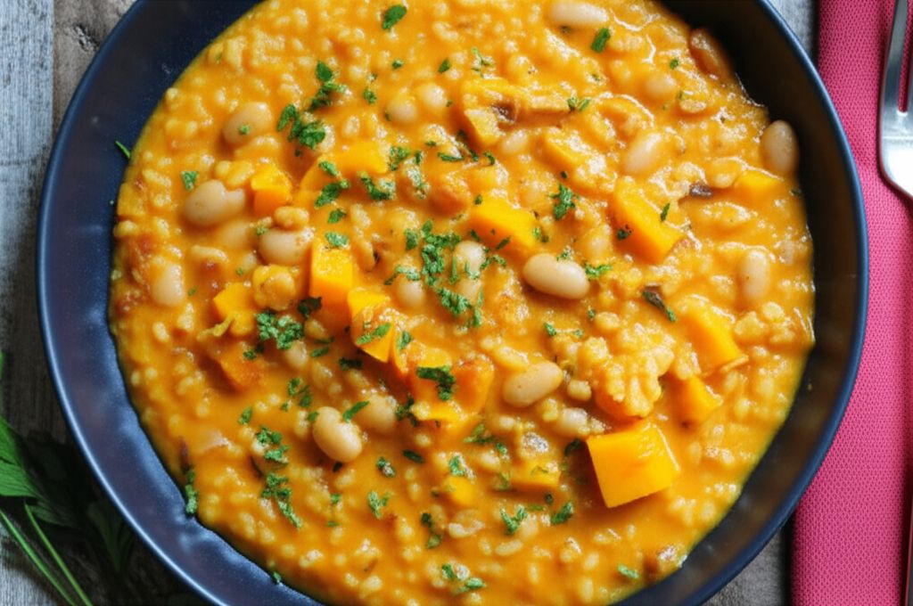 Risotto with Butternut Squash and White Beans