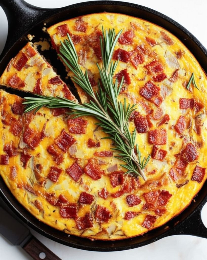 Rosemary, Bacon, and Tomato Frittata