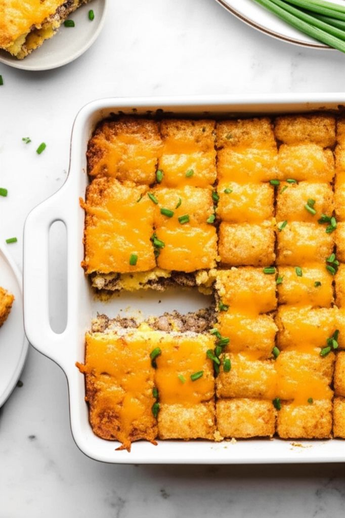 Sausage Tater Tot Breakfast Casserole