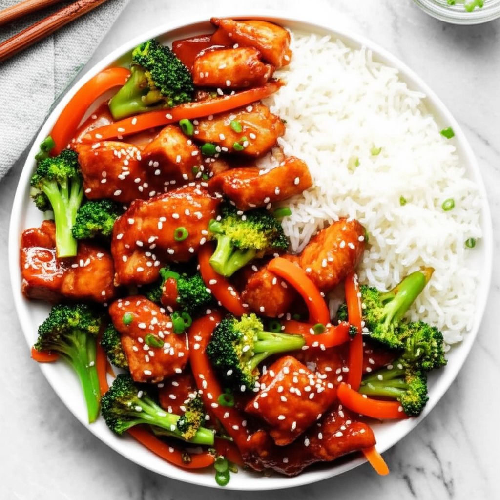 Sesame Chicken with Broccoli