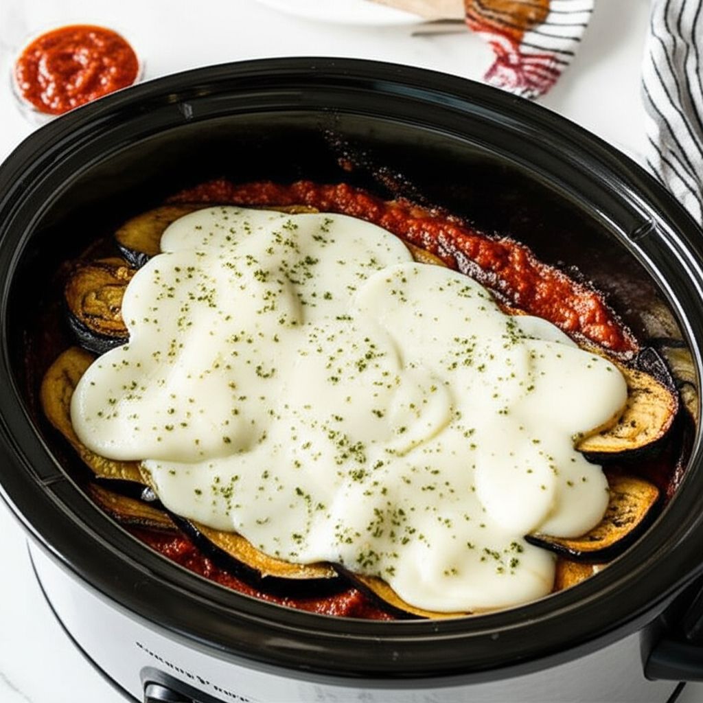 Slow Cooker Eggplant Parmesan