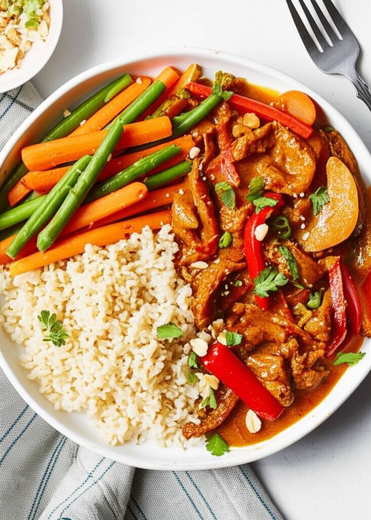 Slow Cooker Thai Pork with Peppers