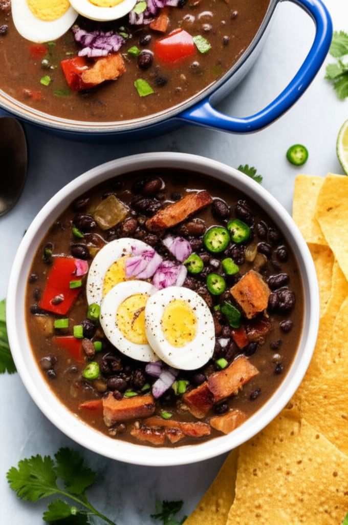 Smokey Vegetarian Cuban Black Bean Soup