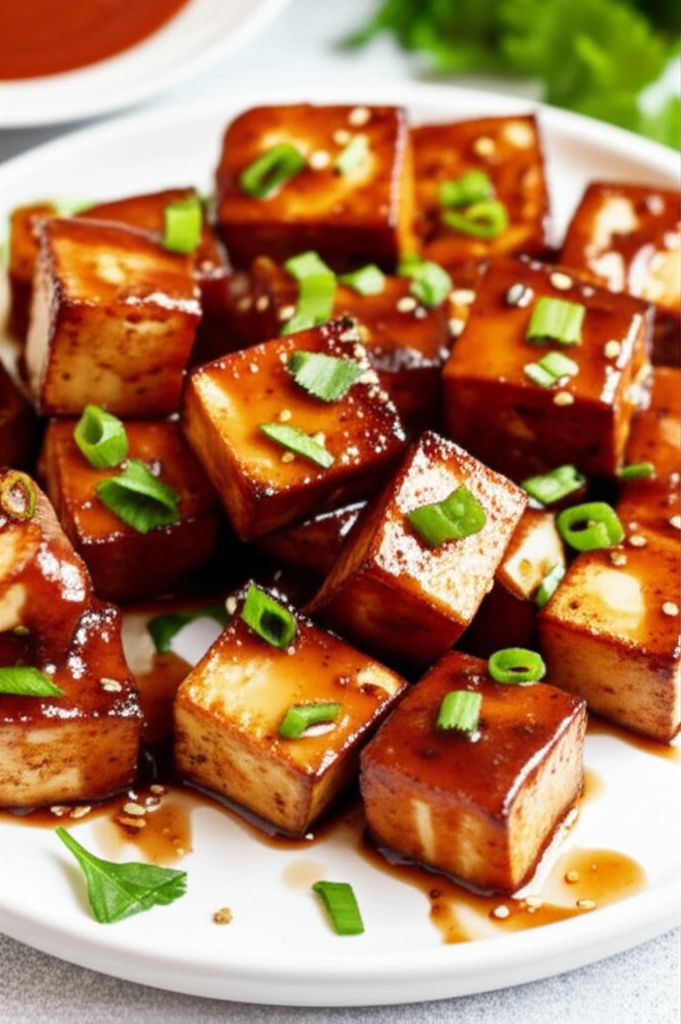 Spicy Baked Marinated Tofu