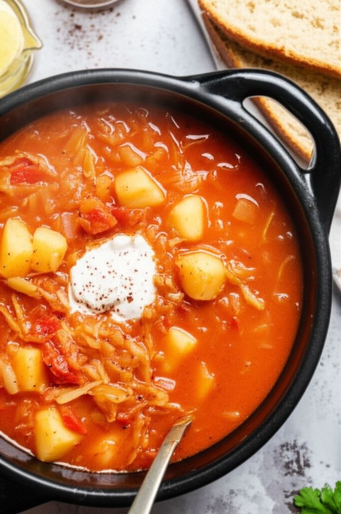 Spicy Tomato Cabbage Soup
