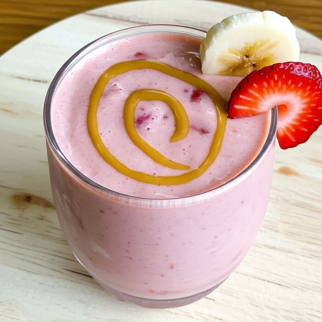 Strawberry Banana Peanut Butter Smoothie