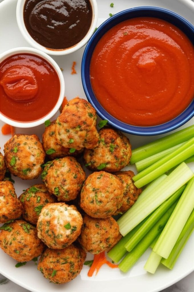 Stuffed Buffalo Chicken Meatballs