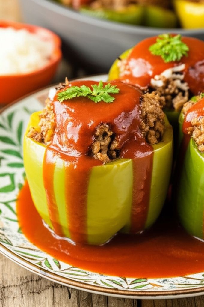Stuffed Peppers with Creole Sauce