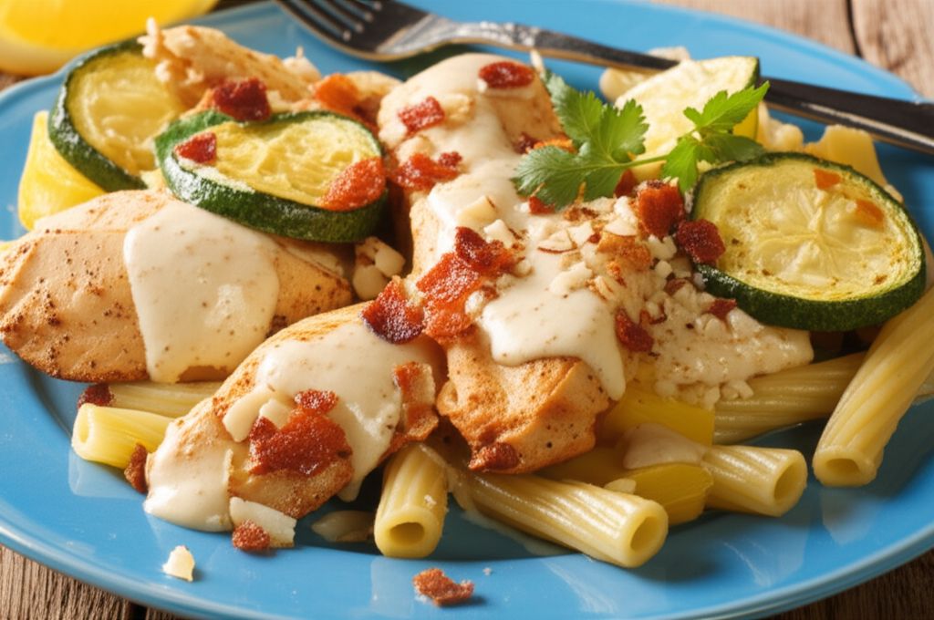 Summer Squash Chicken Alfredo Recipe