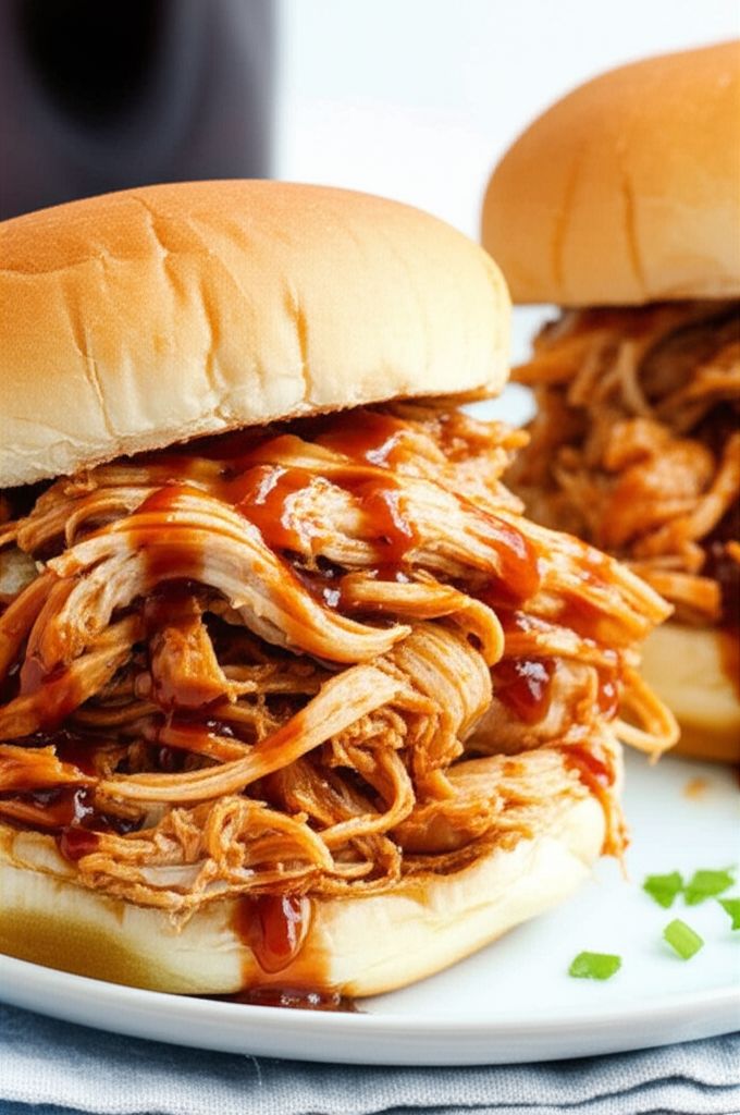 Sweet and Tangy Pulled Chicken Sandwiches