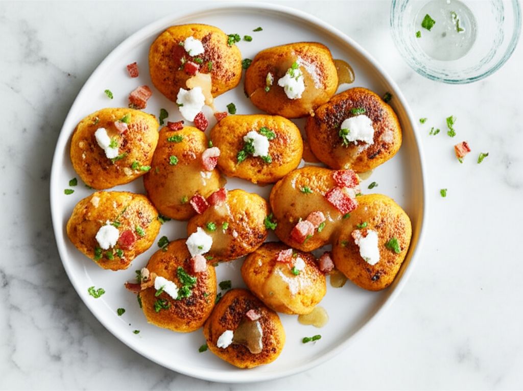 Sweet Potato Pan Dumplings with Bacon Butter