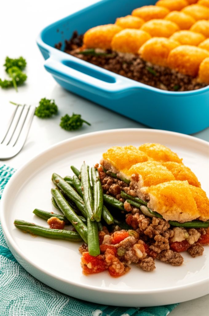 Tater Tot Casserole with Green Beans