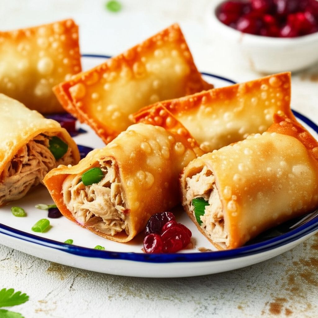 Thanksgiving Leftover Wontons with Cranberry Salsa