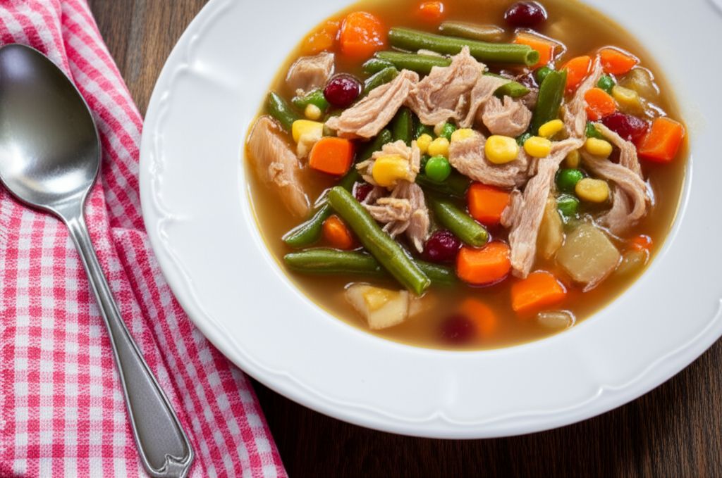 Turkey Soup with Dressing Dumplings