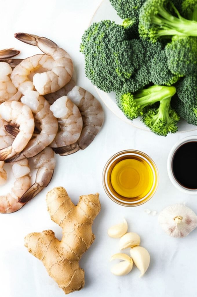Utokia's Ginger Shrimp and Broccoli with Garlic