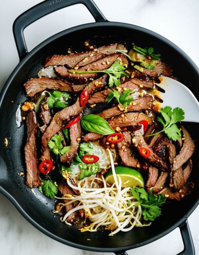 Vietnamese Lemongrass Beef and Noodles