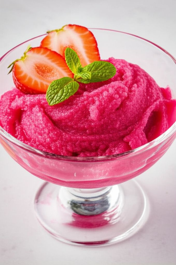 2-Ingredient Strawberry Sorbet