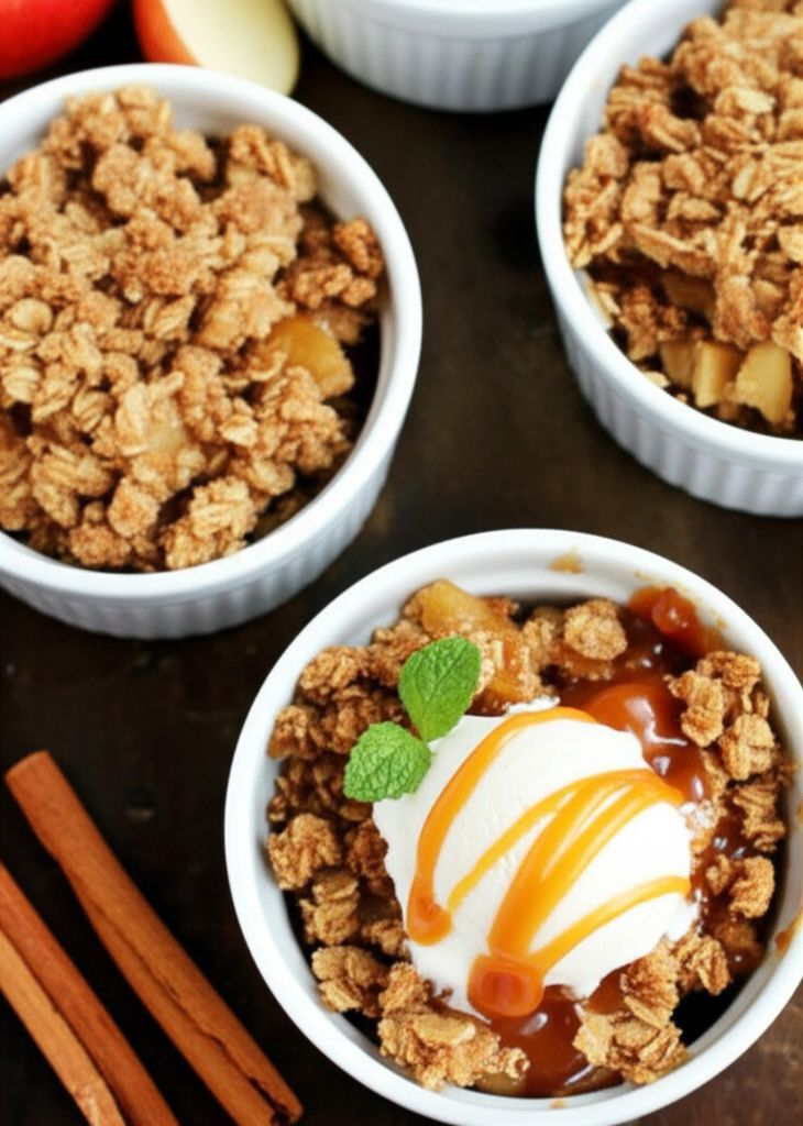 Air Fryer Apple Crisp with Oatmeal Streusel