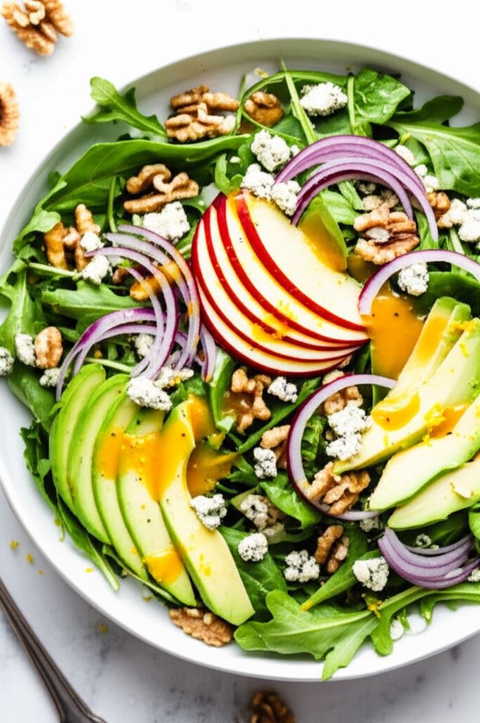 Apple Avocado Salad with Tangerine Dressing