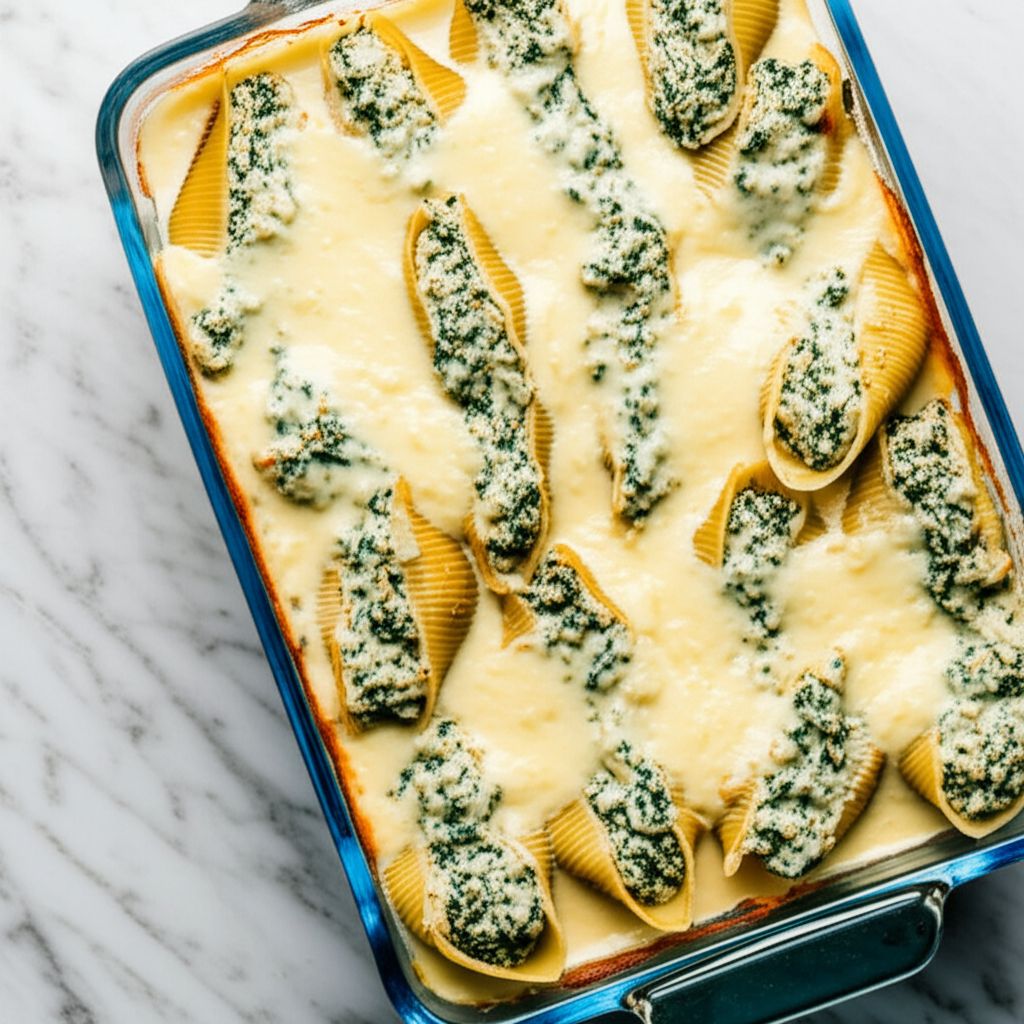 Artichoke and Spinach Stuffed Shells