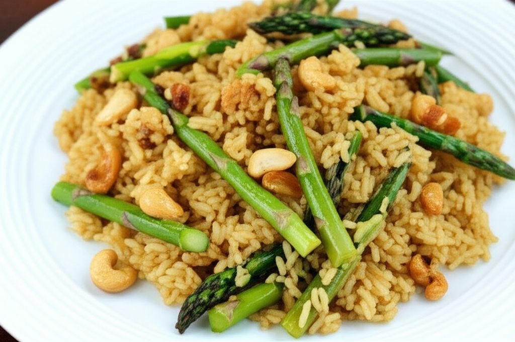 Asparagus Cashew Rice Pilaf