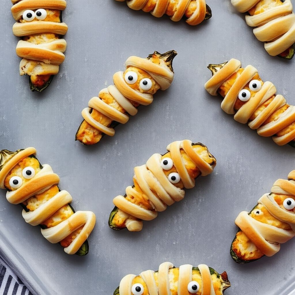 Baked Mummy Jalapeno Poppers