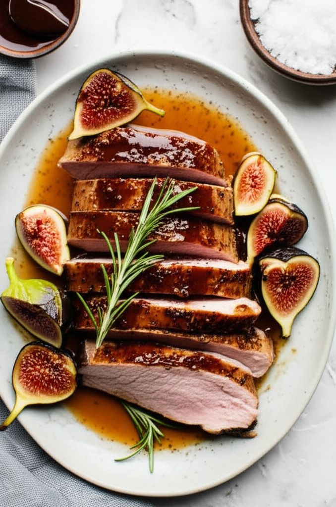 Balsamic Braised Pork Tenderloins with Fresh Figs