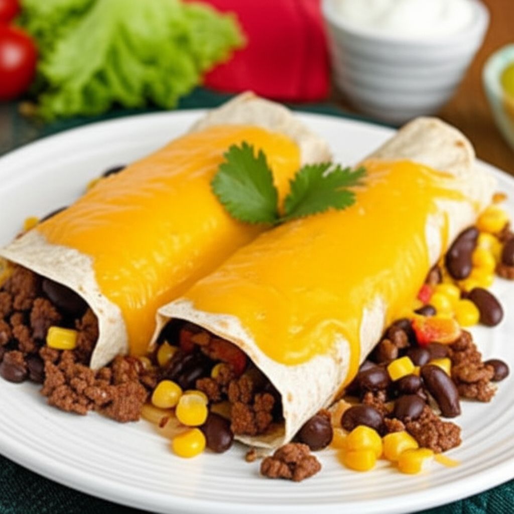 Beef and Bean Chimichangas