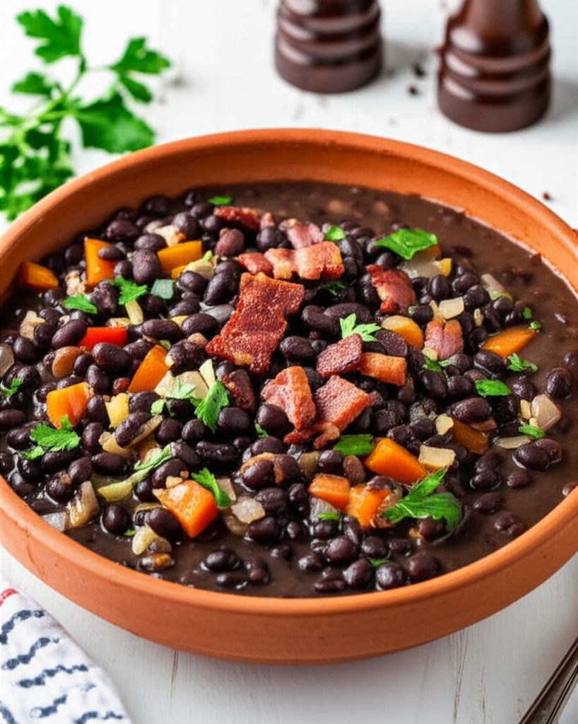 Black Beans with Bacon