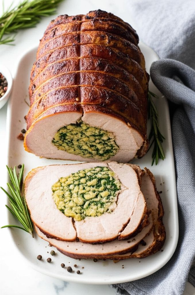 Brined and Stuffed Pork Loin Roast