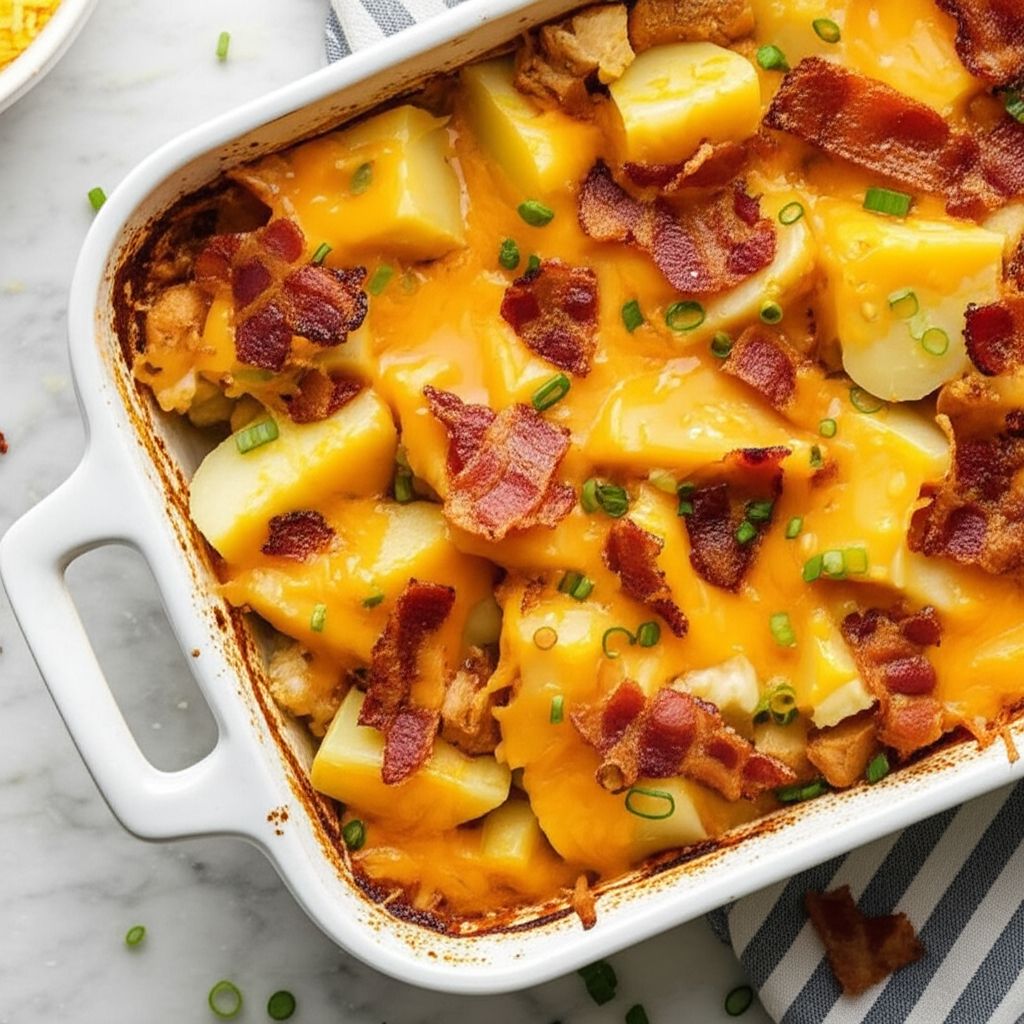 Buffalo Chicken and Potato Casserole
