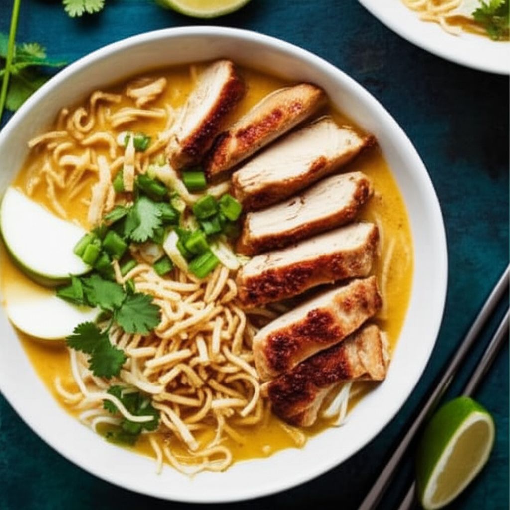 Burmese Chicken-Coconut Soup (Ohn No Kyawswe)