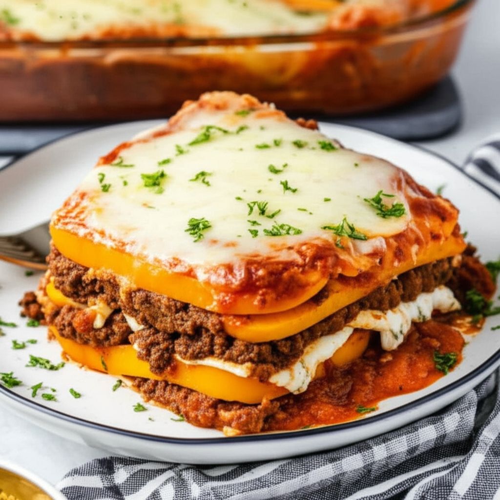 Butternut Squash and Beef Lasagna