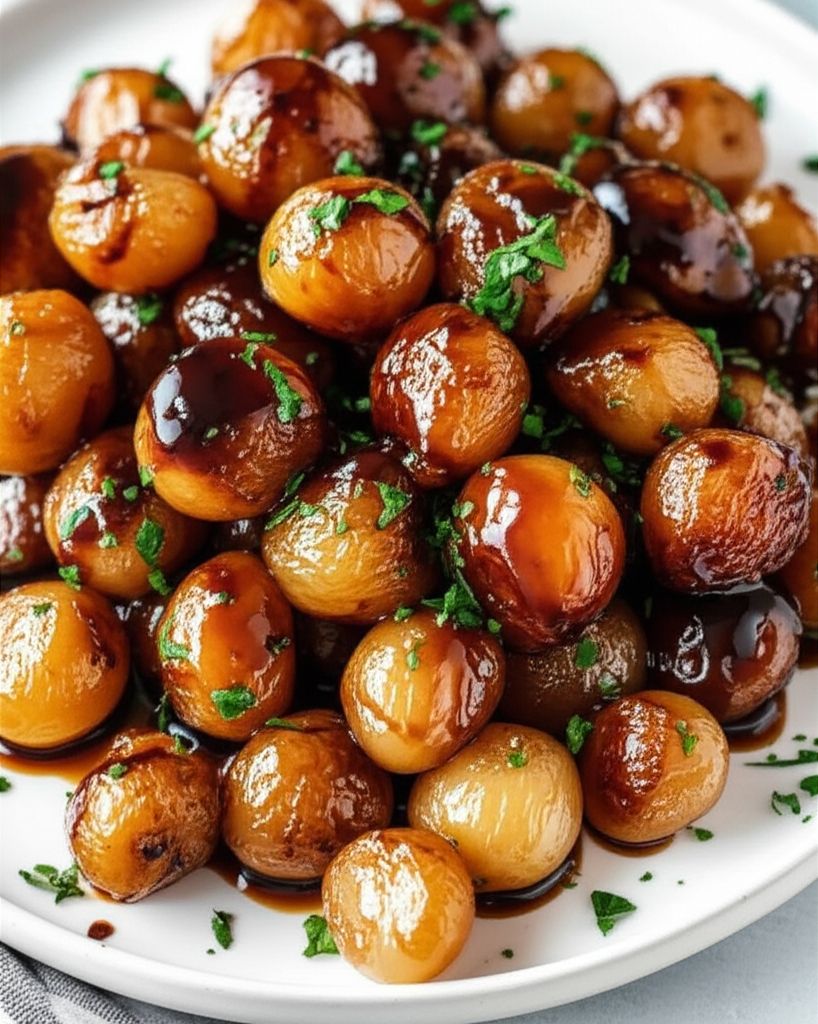 Caramelized Pearl Onions with Balsamic Glaze