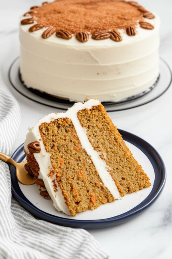 Carrot Cake with Crushed Pineapple and Pecans