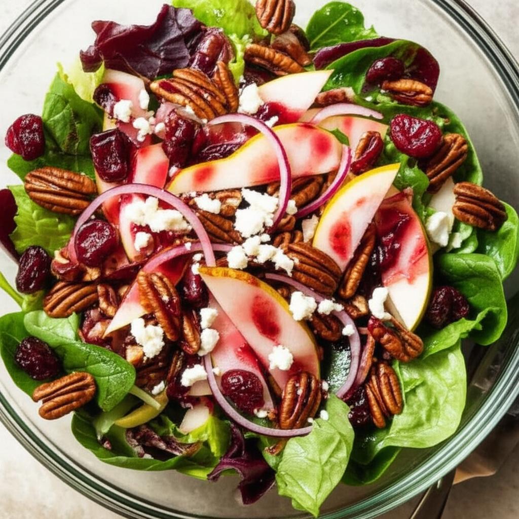Cherry, Pear, and Pecan Salad
