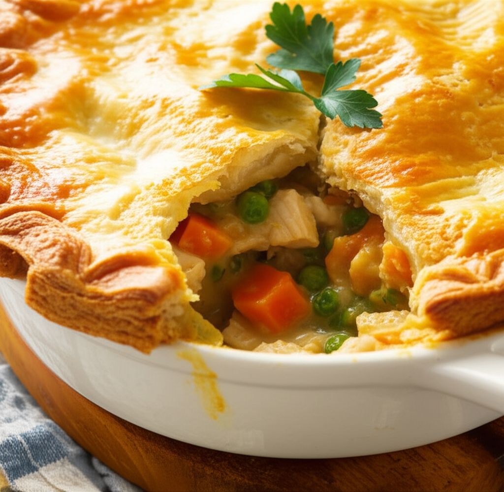 Chicken Pot Pie with Puff Pastry
