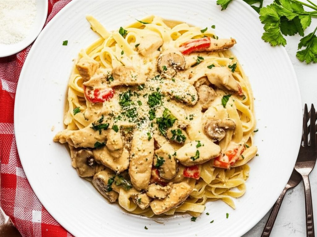 Chicken Primavera Alfredo
