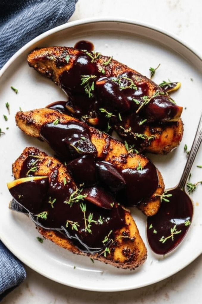 Chicken Tenders with Balsamic-Fig Sauce