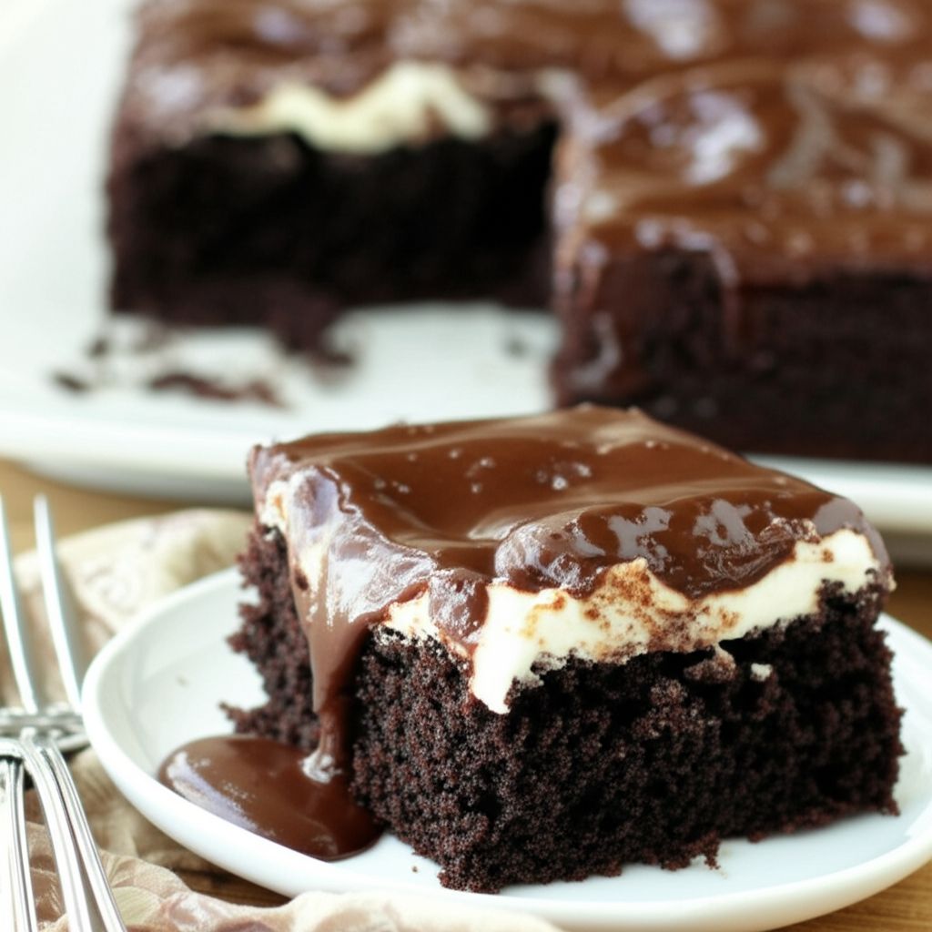 Chocolate Peanut Butter Volcano Cake
