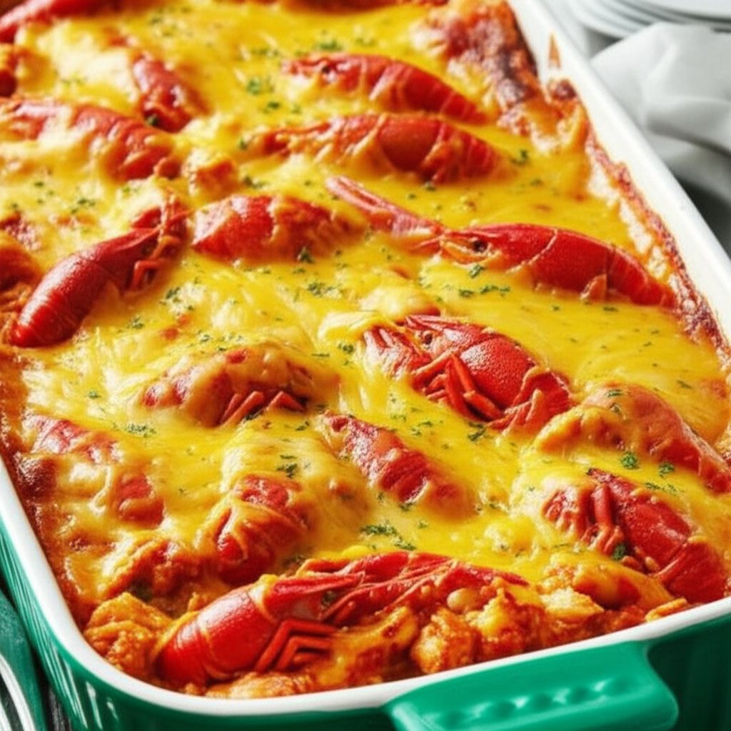 Crawfish Baked Spaghetti