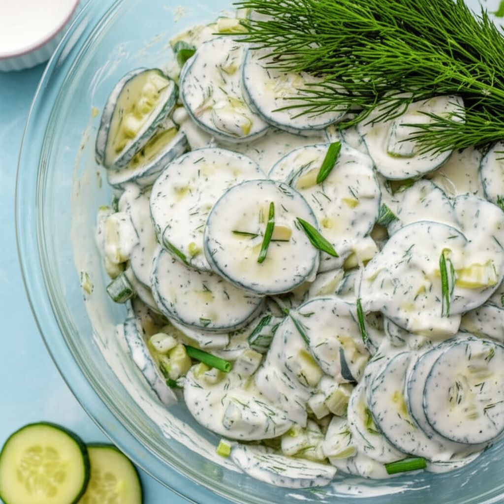 Creamy Garden Cucumber Salad