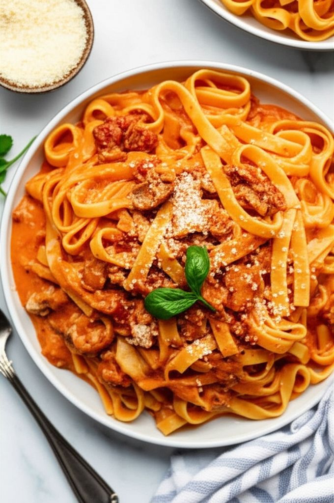 Creamy Sun-Dried Tomato Fettuccine