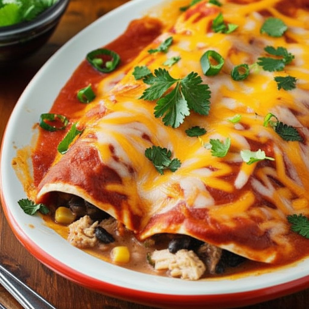 Fiesta Chicken and Black Bean Enchiladas from Mission