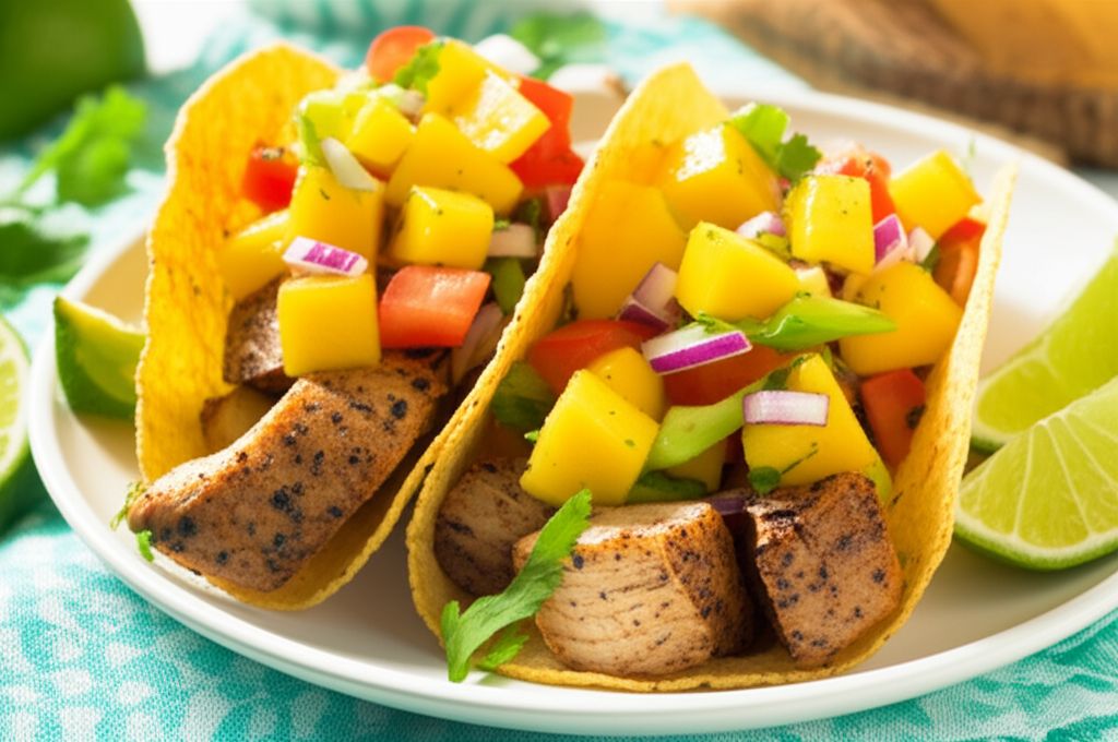 Fish Tacos with Mango Salsa