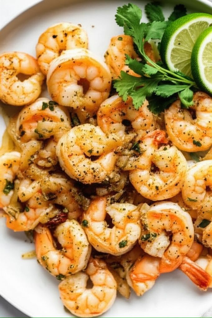 Garlic, Cilantro, and Lime Sauteed Shrimp