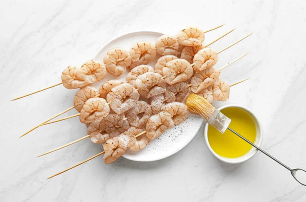 Greek-Style Shrimp Salad on a Bed of Baby Spinach