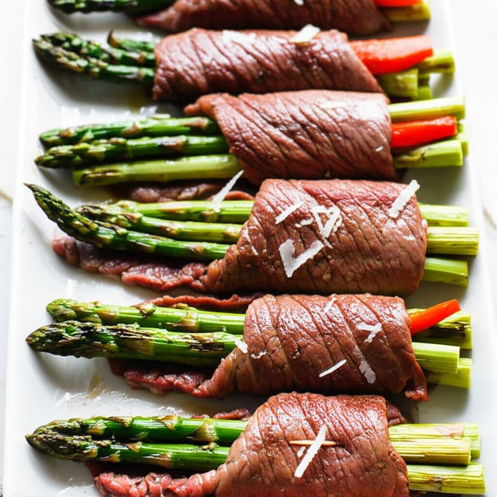 Grilled Asparagus Steak Bundles